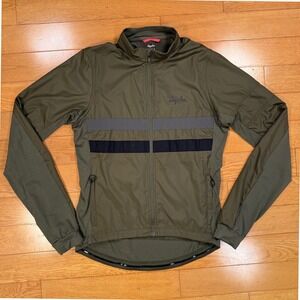 Rapha Mens Medium Brevet Long Sleeve Windblock Jersey Olive Green BWB03LS